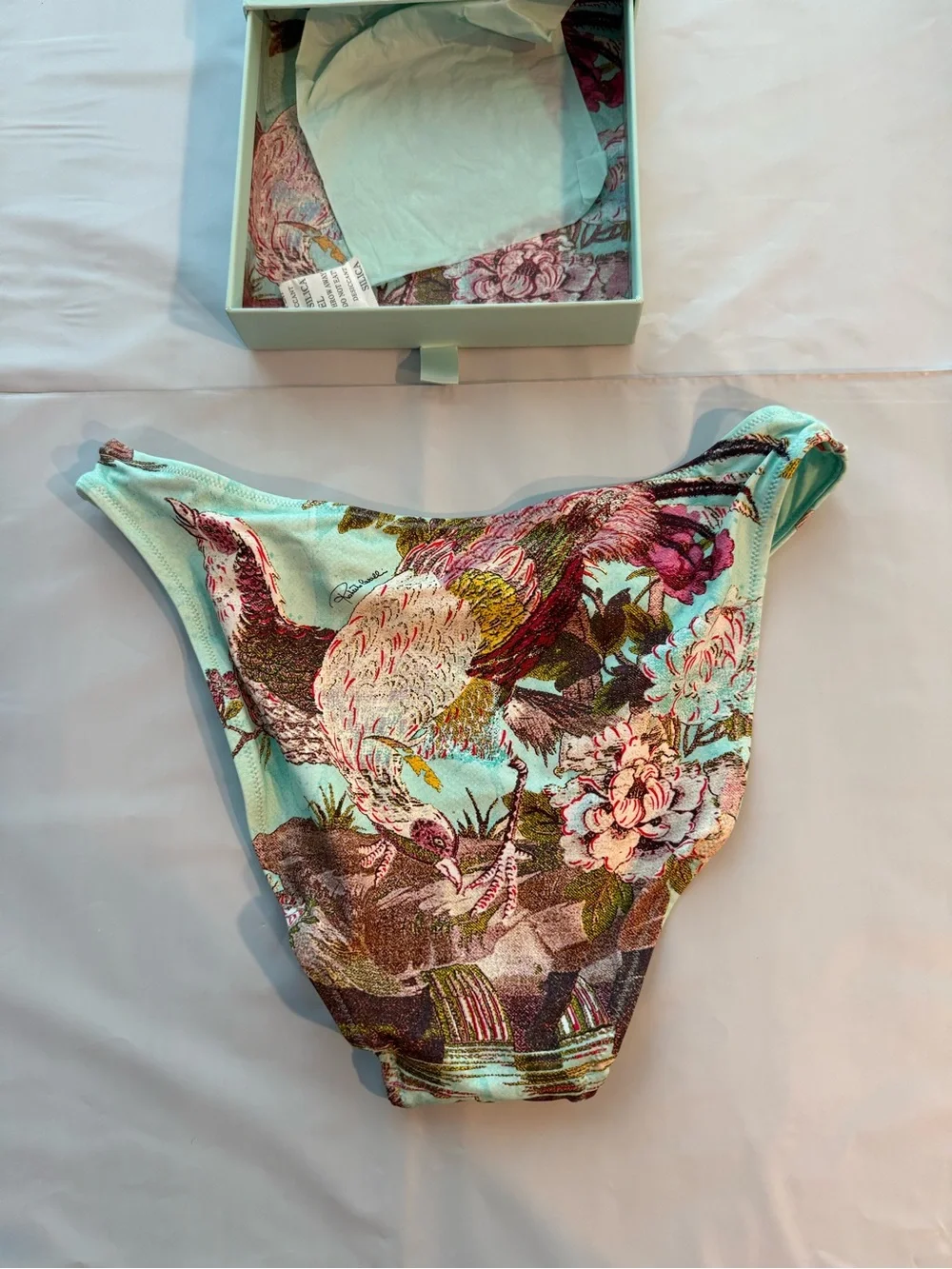 Roberto Cavalli x Skims Fagianella Print Dipped Mid Coverage Bottom Small